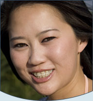 smiling girl with braces